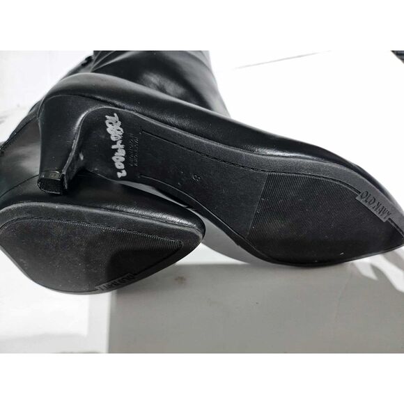 Old Navy Black Tall Kitten Heel Boots Women’s Size 8 Knee High Pointed Toe NWOT - Picture 4 of 8